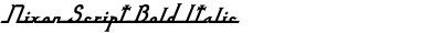 Nixon Script Bold Italic